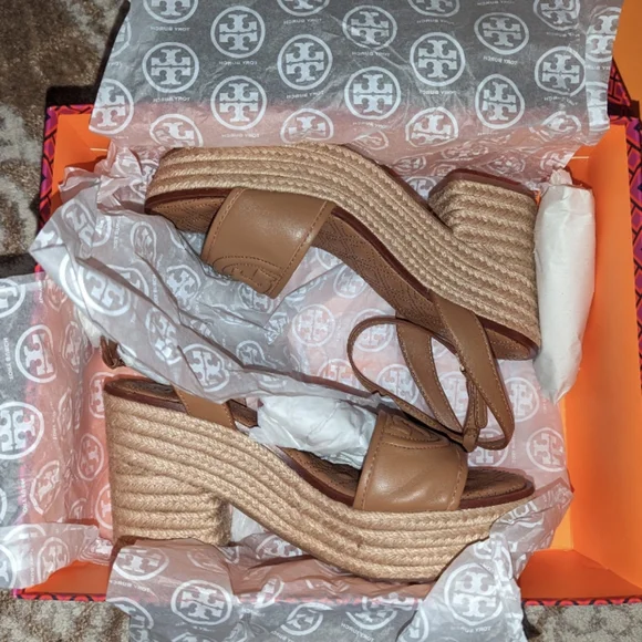 Tory Burch Fleming Espadrille Sandals size 10